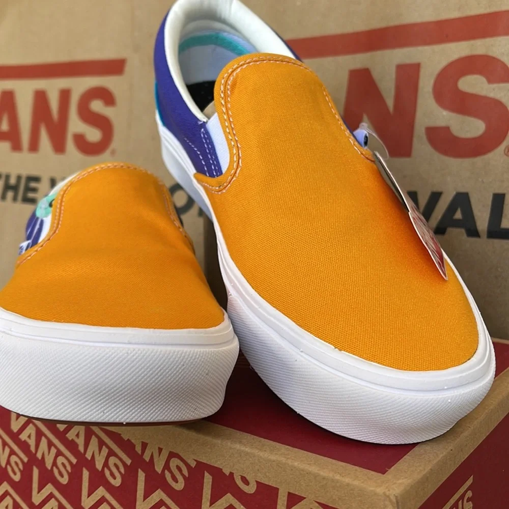 Vans Comfycush Slip-On Multi Block Multi/True White sneakers WMNS - Picture 8 of 16